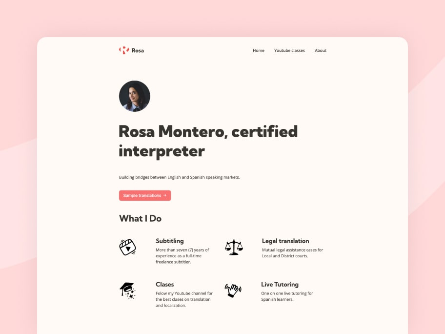 Rosa - template preview